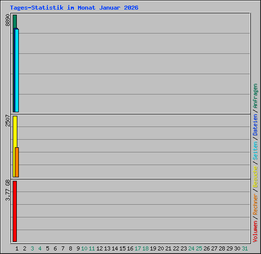 Tages-Statistik im Monat Januar 2026