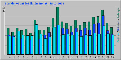 Stunden-Statistik im Monat Juni 2021
