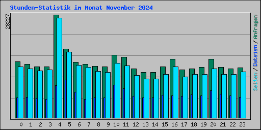 Stunden-Statistik im Monat November 2024