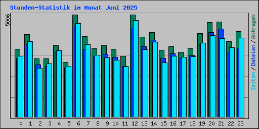 Stunden-Statistik im Monat Juni 2025