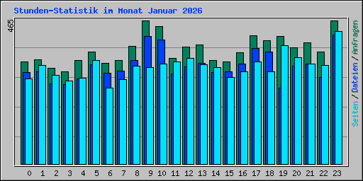 Stunden-Statistik im Monat Januar 2026