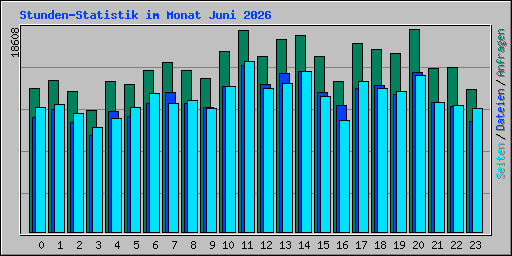 Stunden-Statistik im Monat Juni 2026